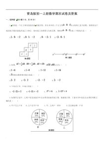 青岛版七年级数学上册期末试卷及答案