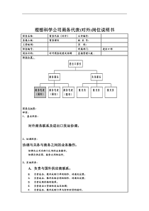 理想科学公司商务代表(对外)岗位说明书