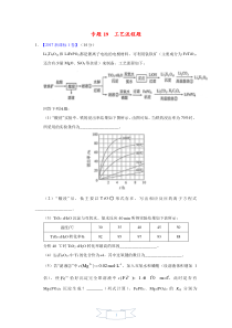 专题19--工艺流程题—三年高考(2015-2017)化学真题(原卷版)