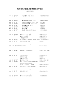 高中语文人教版必修教材通假字总汇--(按音序排列)