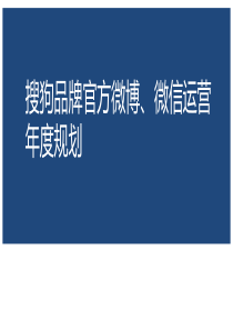 2015搜狗品牌官方微博微信年度运营提案180品牌