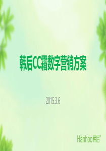 2015韩后cc霜数字传播方案