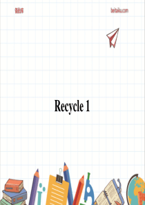 Recycle1课件人教PEP小学三年级下册英语课件ppt