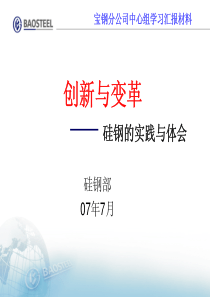 宝钢取向硅钢-创新与变革(绝密)(1)