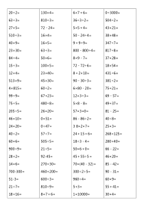 三年级口算题2000道每页100题