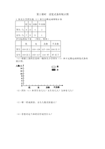 72读复式条形统计图同步练习附答案冀教版数学四年级下册