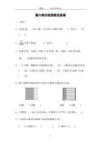 数学冀教版四年级下册第六单元检测卷有答案备胎库