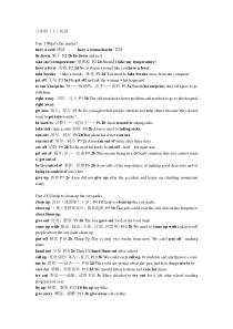 人教版英语八年级下册短语