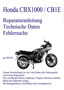 HondaCBX1000CB1E7879ServiceManualGerman