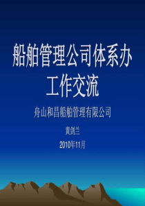 船舶管理公司体系办工作交流-【整理后】