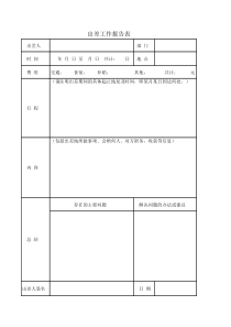 出差工作报告表