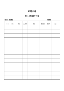 外来人员进入实验室登记表