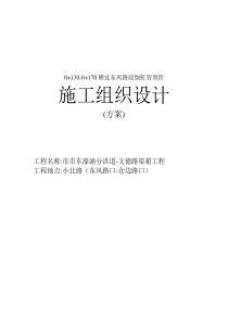 甘市东濠涌分洪道文德路渠箱过东风路段顶管施工组织设计方案