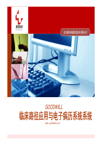 北京嘉和美康goodwill临床路径应用与电子病历系统PPT