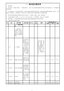 广州市公立医院医疗服务价格