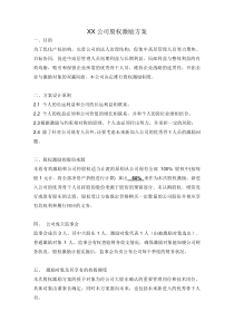 xx公司股权激励方案