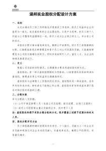 实业公司股权分配方案