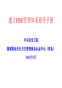 hse管理体系指导手册