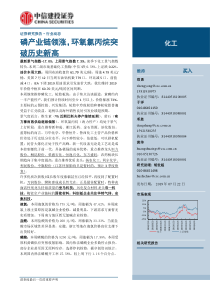 化工行业磷产业链领涨环氧氯丙烷突破历史新高20190722中信建投25页