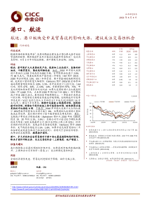 港口航运行业航运港口板块受中美贸易谈判影响大涨建议关注交易性机会20190404中金公司