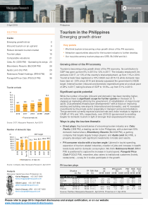 麦格理亚太地区旅游业菲律宾旅游业新兴增长驱动力20194340页