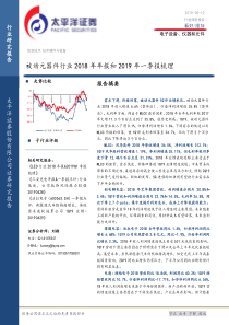 电子设备仪器和元件行业被动元器件行业2018年年报和2019年一季报梳理20190512太平