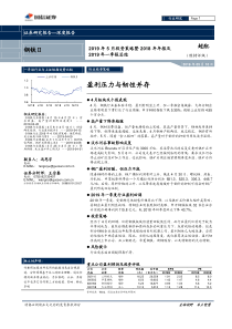 钢铁行业2019年5月投资策略暨2018年年报及2019年一季报总结盈利压力与韧性并存20190