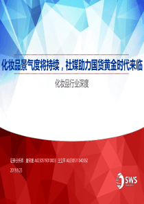 化妆品行业深度化妆品景气度将持续社媒助力国货黄金时代来临20190923申万宏源53页