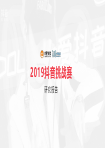 2019抖音挑战赛研究报告2019450页