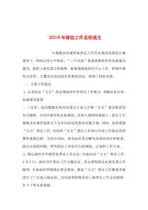 2019年整理年普法工作总结范文