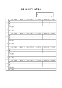 部属营业部门指导重点