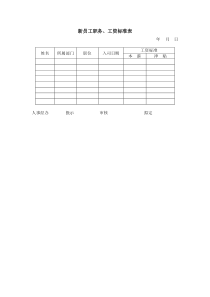 新员工职务工资标准表