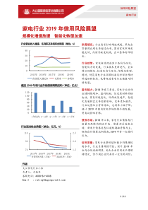 大公国际家电行业2019年信用风险展望2019111页