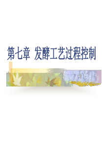 发酵工艺过程控制