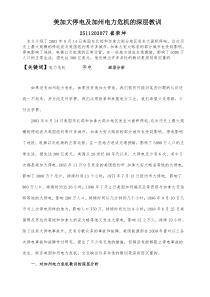 美加大停电及加州电力危机的深层教训