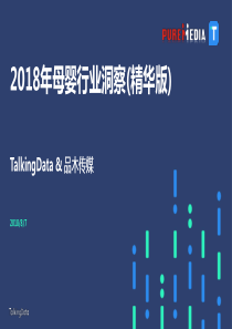 2018年母婴行业洞察TalkingData品木传媒20180832页