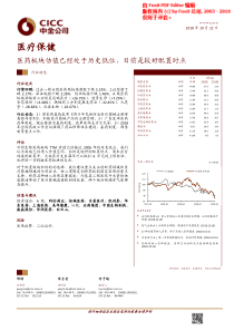 医疗保健行业医药板块估值已经处于历史低位目前是较好配置时点20181022中金公司12页