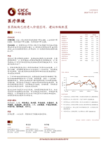 医疗保健行业医药板块已经进入价值区间建议积极配置20180819中金公司12页