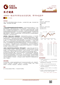 医疗健康行业注射剂一致性评价再出征求意见稿审评加速在即20191020中金公司12页