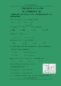 广西陆川县中学20172018学年高二下学期期末考试理