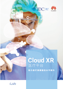 华为IDCCloudXR医疗白皮书2019627页