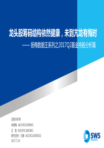 扬梅数据王系列之2017Q2基金持股分析篇龙头股筹码结构依然健康未到亢龙有悔时20170724申万宏