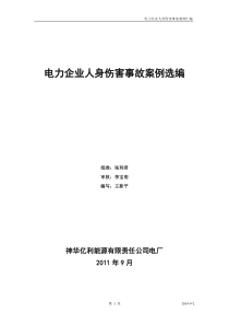 电力企业人身伤害事故案例选编