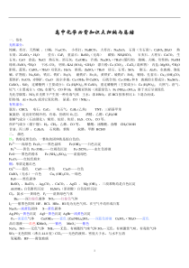 高中化学必背知识点荟萃