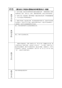 《算法的三种基本逻辑结构和框图表示》教案高品质版