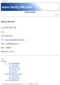 Spring 安全管理手册
