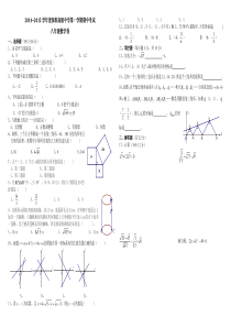 2014-2015深圳高级中学八上数学期中试题