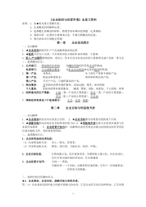 企业组织与经营环境复习资料