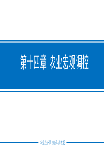 农业经济学课件-第十四章农业宏观调控