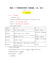 2019中考地理模块二十交通运输业工业农业